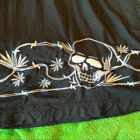 Cowgirl Justice Black Dress with White Skull Embroidery - Picture 8 of 10